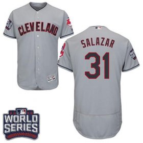 Wholesale Cheap Indians #31 Danny Salazar Grey Flexbase Authentic Collection 2016 World Series Bound Stitched MLB Jersey