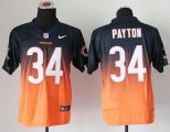 Wholesale Cheap Nike Bears #34 Walter Payton Navy Blue/Orange Men's Stitched NFL Elite Fadeaway Fashion Jersey