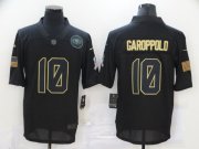 Wholesale Cheap Men's San Francisco 49ers #10 Jimmy Garoppolo Black 2020 Salute To Service Stitched NFL Nike Limited Jersey