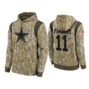 Wholesale Cheap Men's Dallas Cowboys #11 Micah Parsons Camo 2021 Salute To Service Therma Performance Pullover Hoodie