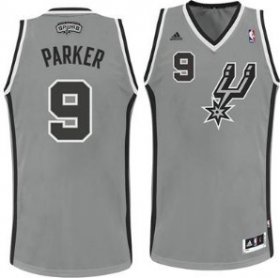 Wholesale Cheap San Antonio Spurs #9 Tony Parker Gray Swingman Jersey