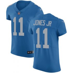 Wholesale Cheap Nike Lions #11 Marvin Jones Jr Blue Throwback Men\'s Stitched NFL Vapor Untouchable Elite Jersey