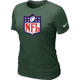 Wholesale Cheap Women\'s Nike NFL Logo NFL T-Shirt Dark Green