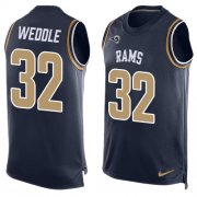 Wholesale Cheap Nike Rams #32 Eric Weddle Navy Blue Team Color Men's Stitched NFL Limited Tank Top Jersey