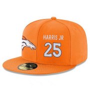 Wholesale Cheap Denver Broncos #25 Chris Harris Jr Snapback Cap NFL Player Orange with White Number Stitched Hat