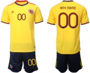 Cheap Men's Colombia Custom Yellow Home Soccer Jersey Suit