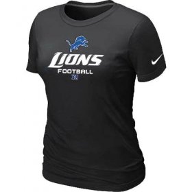 Wholesale Cheap Women\'s Nike Detroit Lions Critical Victory NFL T-Shirt Black