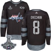 Wholesale Cheap Adidas Capitals #8 Alex Ovechkin Black 1917-2017 100th Anniversary Stanley Cup Final Champions Stitched NHL Jersey