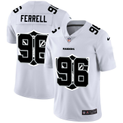 Wholesale Cheap Las Vegas Raiders #96 Clelin Ferrell White Men's Nike Team Logo Dual Overlap Limited NFL Jersey