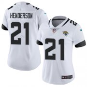 Wholesale Cheap Nike Jaguars #21 C.J. Henderson White Women's Stitched NFL Vapor Untouchable Limited Jersey