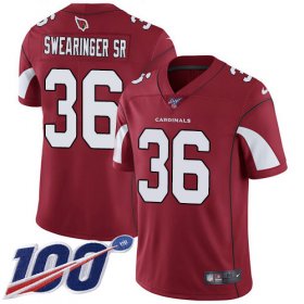 Wholesale Cheap Nike Cardinals #36 D.J. Swearinger Sr. Red Team Color Men\'s Stitched NFL 100th Season Vapor Limited Jersey