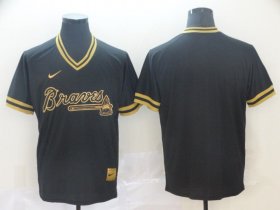 Wholesale Cheap Men Atlanta Braves Blank Black gold Game Nike 2022 MLB Jersey