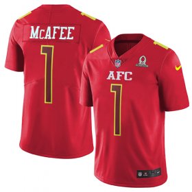 Wholesale Cheap Nike Colts #1 Pat McAfee Red Men\'s Stitched NFL Limited AFC 2017 Pro Bowl Jersey