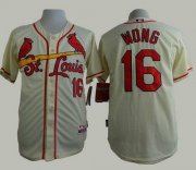 Wholesale Cheap Cardinals #16 Kolten Wong Cream Cool Base Stitched MLB Jersey