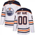 Wholesale Cheap Men's Adidas Oilers Personalized Authentic White Road NHL Jersey