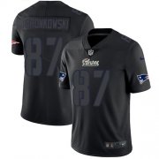 Wholesale Cheap Nike Patriots #87 Rob Gronkowski Black Men's Stitched NFL Limited Rush Impact Jersey