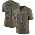 Wholesale Cheap Nike Ravens #81 Hayden Hurst Olive Men's Stitched NFL Limited 2017 Salute To Service Jersey