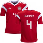 Wholesale Cheap Russia #4 Ignatyev Home Kid Soccer Country Jersey