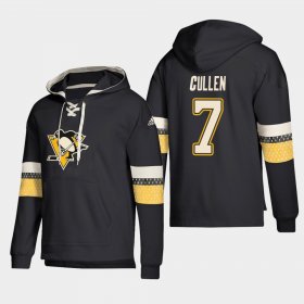 Wholesale Cheap Pittsburgh Penguins #7 Matt Cullen Black adidas Lace-Up Pullover Hoodie