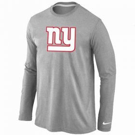 Wholesale Cheap Nike New York Giants Logo Long Sleeve T-Shirt Grey