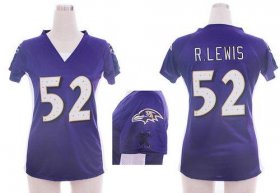 Wholesale Cheap Nike Ravens #52 Ray Lewis Purple Team Color Draft Him Name & Number Top Women\'s Stitched NFL Elite Jersey