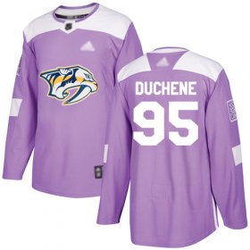Wholesale Cheap Adidas Predators #95 Matt Duchene Purple Authentic Fights Cancer Stitched Youth NHL Jersey