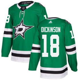 Wholesale Cheap Adidas Stars #18 Jason Dickinson Green Home Authentic Stitched NHL Jersey