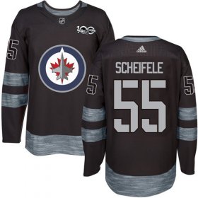 Wholesale Cheap Adidas Jets #55 Mark Scheifele Black 1917-2017 100th Anniversary Stitched NHL Jersey