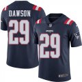 Wholesale Cheap Nike Patriots #29 Duke Dawson Navy Blue Men's Stitched NFL Limited Rush Jersey