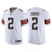 Wholesale Cheap Men's Cleveland Browns #2 Amari Cooper White Vapor Untouchable Limited Stitched Jersey