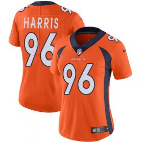 Wholesale Cheap Nike Broncos #96 Shelby Harris Orange Team Color Women\'s Stitched NFL Vapor Untouchable Limited Jersey