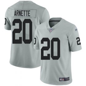 Wholesale Cheap Nike Raiders #20 Damon Arnette Silver Men\'s Stitched NFL Limited Inverted Legend Jersey