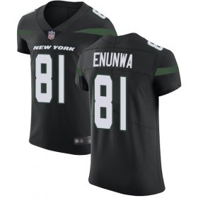 Wholesale Cheap Nike Jets #81 Quincy Enunwa Black Alternate Men\'s Stitched NFL Vapor Untouchable Elite Jersey