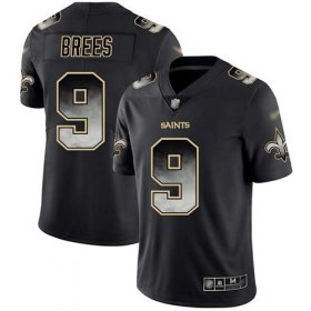Wholesale Cheap Nike Saints #9 Drew Brees Black Men\'s Stitched NFL Vapor Untouchable Limited Smoke Fashion Jersey