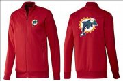 Wholesale Cheap NFL Miami Dolphins Team Logo Jacket Red