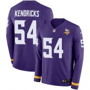 Wholesale Cheap Nike Vikings #54 Eric Kendricks Purple Team Color Men's Stitched NFL Limited Therma Long Sleeve Jersey