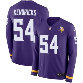 Wholesale Cheap Nike Vikings #54 Eric Kendricks Purple Team Color Men\'s Stitched NFL Limited Therma Long Sleeve Jersey