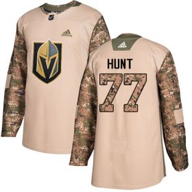 Wholesale Cheap Adidas Golden Knights #77 Brad Hunt Camo Authentic 2017 Veterans Day Stitched NHL Jersey
