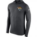 Wholesale Cheap Men's Jacksonville Jaguars Nike Charcoal Stadium Touch Long Sleeve Hooded Performance T-Shirt