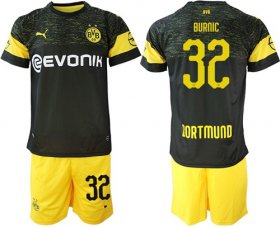 Wholesale Cheap Dortmund #32 Burnic Away Soccer Club Jersey