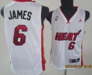 Wholesale Cheap Miami Heat #6 LeBron James White Swingman Jersey