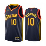 Wholesale Cheap Nike Warriors #10 Brad Wanamaker Navy NBA Swingman 2020-21 City Edition Jersey