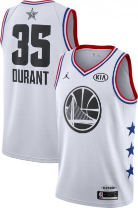 Wholesale Cheap Jordan Men\'s 2019 NBA All-Star Game #35 Kevin Durant White Dri-FIT Swingman Jersey
