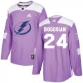 Cheap Adidas Lightning #24 Zach Bogosian Purple Authentic Fights Cancer Youth Stitched NHL Jersey