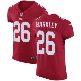 Wholesale Cheap Nike Giants #26 Saquon Barkley Red Alternate Men\'s Stitched NFL Vapor Untouchable Elite Jersey
