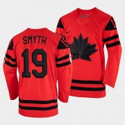 Wholesale Cheap Men's Canada Hockey Ryan Smyth Red 2022 Winter Olympic #19 Gold Winner Jersey