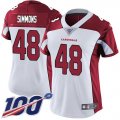 Wholesale Cheap Nike Cardinals #48 Isaiah Simmons White Women's Stitched NFL 100th Season Vapor Untouchable Limited Jersey