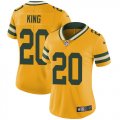 Wholesale Cheap Nike Packers #20 Kevin King Yellow Women's Stitched NFL Limited Rush Jersey
