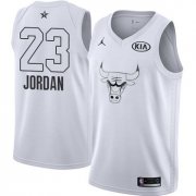 Wholesale Cheap Nike Bulls #23 Michael Jordan White NBA Jordan Swingman 2018 All-Star Game Jersey