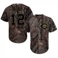 Wholesale Cheap Reds #12 Curt Casali Camo Realtree Collection Cool Base Stitched MLB Jersey